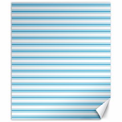 Oktoberfest Bavarian Blue and White Large Mattress Ticking Stripes Canvas 8  x 10 