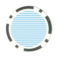 Oktoberfest Bavarian Blue and White Large Mattress Ticking Stripes Poker Chip Card Guard