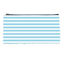 Oktoberfest Bavarian Blue and White Large Mattress Ticking Stripes Pencil Cases