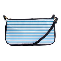 Oktoberfest Bavarian Blue And White Large Mattress Ticking Stripes Shoulder Clutch Bag by PodArtist