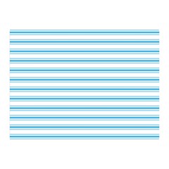 Oktoberfest Bavarian Blue and White Large Mattress Ticking Stripes Double Sided Flano Blanket (Mini) 