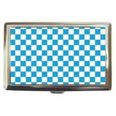 Oktoberfest Bavarian Large Blue And White Checkerboard Cigarette Money Case by PodArtist