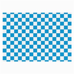 Oktoberfest Bavarian Large Blue And White Checkerboard Large Glasses Cloth (2-side) by PodArtist