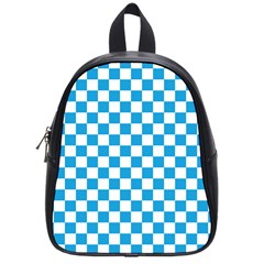 Oktoberfest Bavarian Large Blue And White Checkerboard School Bag (small) by PodArtist