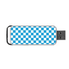 Oktoberfest Bavarian Large Blue And White Checkerboard Portable Usb Flash (one Side) by PodArtist