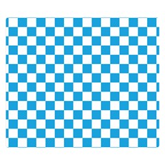 Oktoberfest Bavarian Large Blue And White Checkerboard Double Sided Flano Blanket (small)  by PodArtist