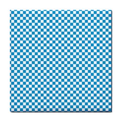 Oktoberfest Bavarian Blue And White Checkerboard Tile Coasters by PodArtist