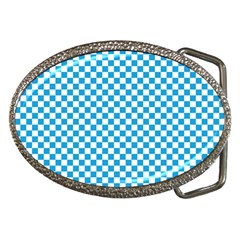 Oktoberfest Bavarian Blue And White Checkerboard Belt Buckles