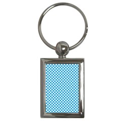 Oktoberfest Bavarian Blue And White Checkerboard Key Chains (rectangle)  by PodArtist