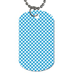 Oktoberfest Bavarian Blue And White Checkerboard Dog Tag (two Sides) by PodArtist