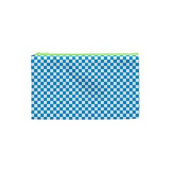 Oktoberfest Bavarian Blue And White Checkerboard Cosmetic Bag (xs) by PodArtist