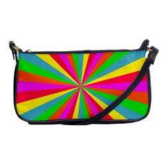 Neon Rainbow Mini Burst Shoulder Clutch Bag by PodArtist