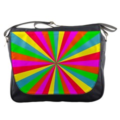 Neon Rainbow Mini Burst Messenger Bag by PodArtist