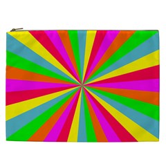 Neon Rainbow Mini Burst Cosmetic Bag (xxl) by PodArtist