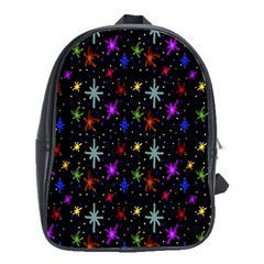 Colored Hand Draw Abstract Pattern School Bag (xl) by dflcprints