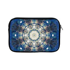 Painted Blue Mandala Flower On Canvas Apple Ipad Mini Zipper Cases by pepitasart