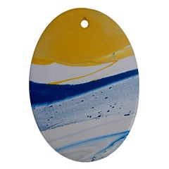 EVENING TIDE Oval Ornament (Two Sides)