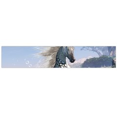 Wonderful Wild Fantasy Horse On The Beach Large Flano Scarf  by FantasyWorld7