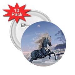 Wonderful Wild Fantasy Horse On The Beach 2 25  Buttons (10 Pack) 