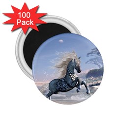 Wonderful Wild Fantasy Horse On The Beach 2 25  Magnets (100 Pack)  by FantasyWorld7