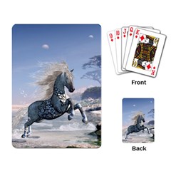 Wonderful Wild Fantasy Horse On The Beach Playing Cards Single Design by FantasyWorld7