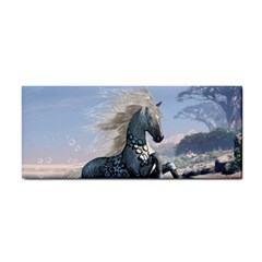 Wonderful Wild Fantasy Horse On The Beach Hand Towel by FantasyWorld7