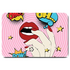 Pop Art   Large Doormat  by Valentinaart