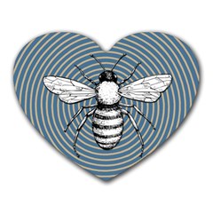 Pop Art  Bee Heart Mousepads