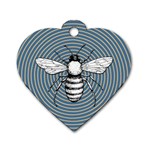 Pop Art  Bee Dog Tag Heart (Two Sides) Back
