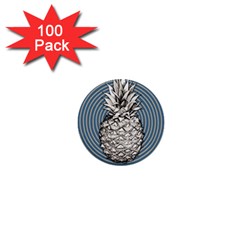 Pop Art  Pineapple  1  Mini Buttons (100 Pack) 