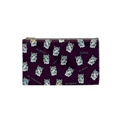 Llama Pattern Cosmetic Bag (small) by Valentinaart