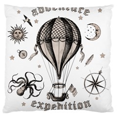 Vintage Adventure Expedition Large Cushion Case (one Side) by Valentinaart