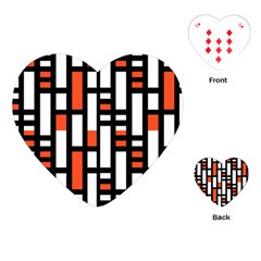 Linear Sequence Pattern Design Playing Cards (heart) by dflcprints