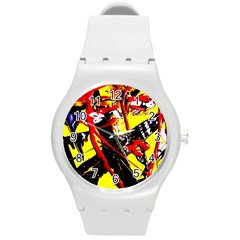 Cry About My Haircut 8 Round Plastic Sport Watch (m) by bestdesignintheworld