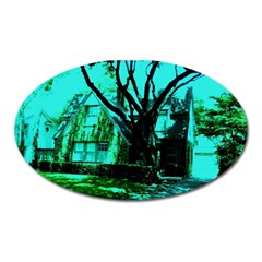 Hot Day In Dallas 50 Oval Magnet by bestdesignintheworld