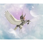 Cute Little Pegasus In The Sky, Cartoon Deluxe Canvas 14  x 11  (Stretched) 14  x 11  x 1.5  Stretched Canvas