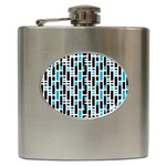 Linear Sequence Pattern Design Hip Flask (6 oz) Front