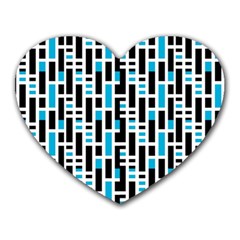 Linear Sequence Pattern Design Heart Mousepads by dflcprintsclothing