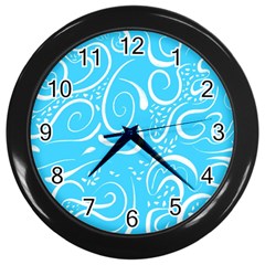 Scribble Reason Design Pattern Wall Clock (black) by Sapixe