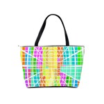 Abstract Squares Background Network Classic Shoulder Handbag Back