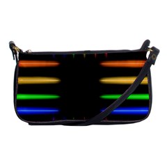 Neon Light Abstract Pattern Lines Shoulder Clutch Bag