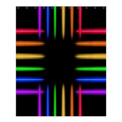 Neon Light Abstract Pattern Lines Shower Curtain 60  X 72  (medium) 