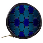 Hexagon Background Geometric Mosaic Mini Makeup Bag Back