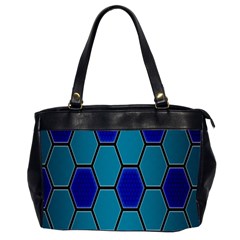 Hexagon Background Geometric Mosaic Oversize Office Handbag (2 Sides) by Sapixe