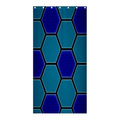 Hexagon Background Geometric Mosaic Shower Curtain 36  X 72  (stall) 