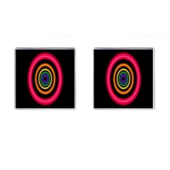 Neon Light Abstract Pattern Lines Cufflinks (square)