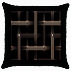 Metal Pattern Background Texture Throw Pillow Case (black) by Sapixe