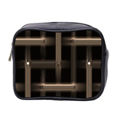 Metal Pattern Background Texture Mini Toiletries Bag (two Sides) by Sapixe