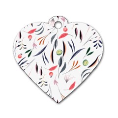 Watercolor Tablecloth Fabric Design Dog Tag Heart (one Side) by Sapixe