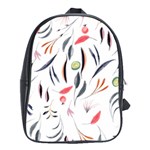 Watercolor Tablecloth Fabric Design School Bag (XL) Front